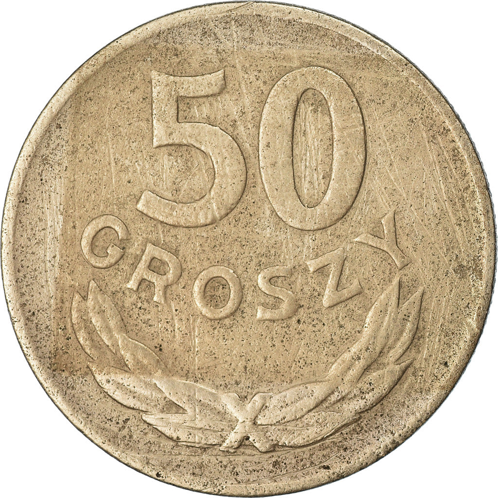 Coin, Poland, 50 Groszy, 1949, Kremnica, EF(40-45), Copper-nickel, KM:44