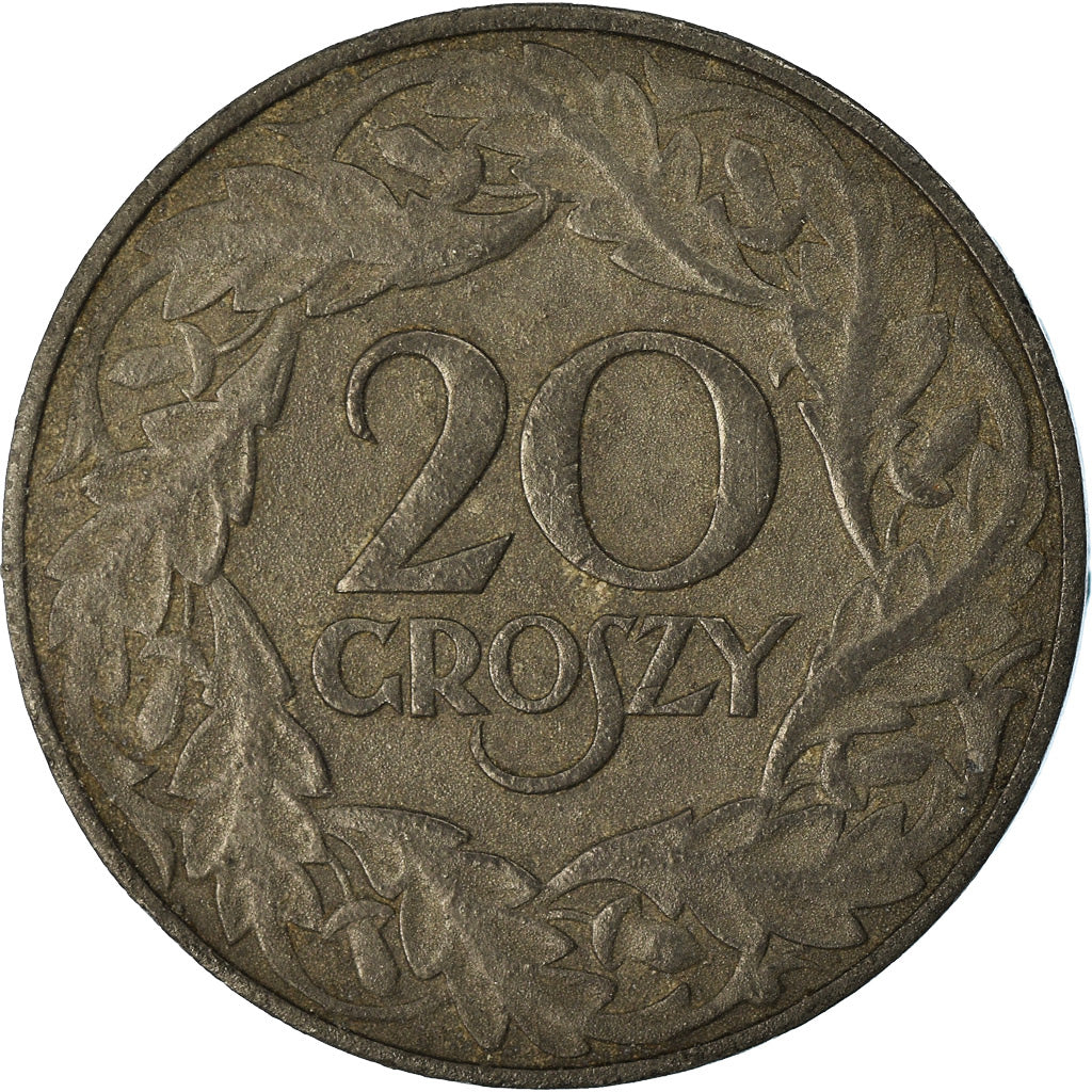 Münze, Polen, 20 Groszy, 1923, Warsaw, SS, Zinc, KM:37