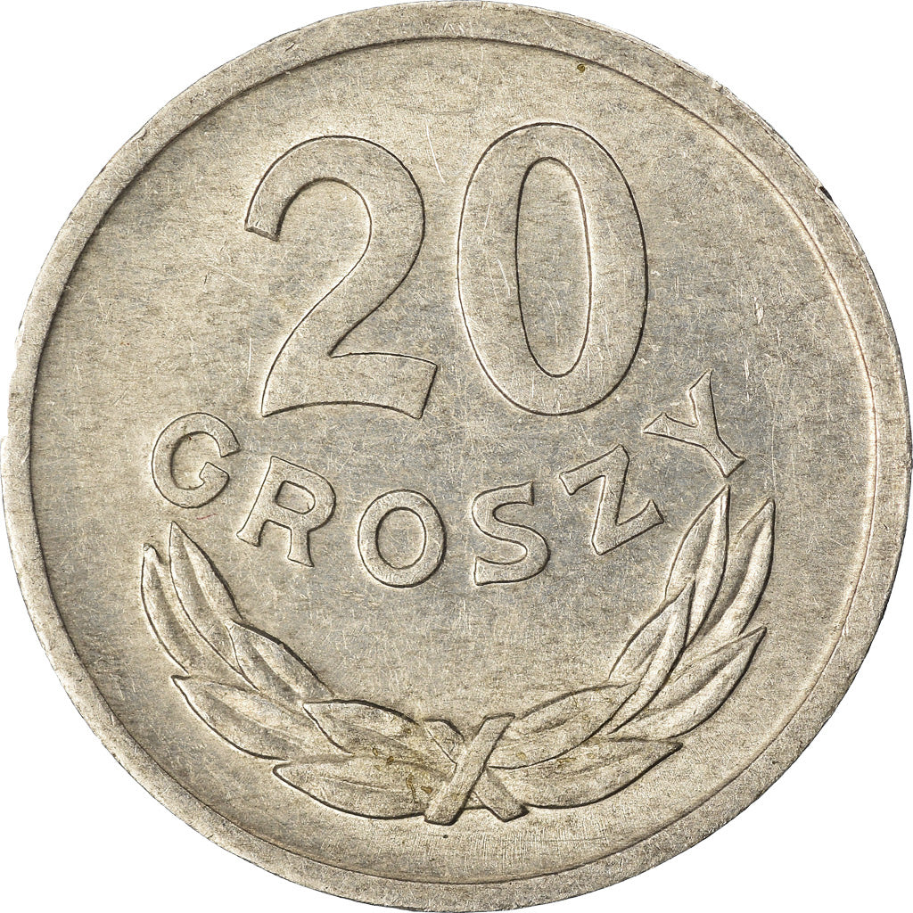 Moneta, Polonia, 20 Groszy, 1975, Warsaw, BB, Alluminio, KM:A47