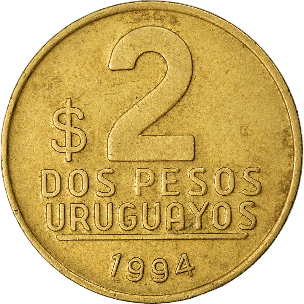 Münze, Uruguay, 2 Pesos Uruguayos, 1994, SS, Aluminum-Bronze, KM:104.1