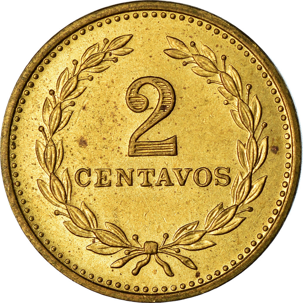 Moeda, El Salvador, 2 Centavos, 1974, British Royal Mint, England, EF(40-45)