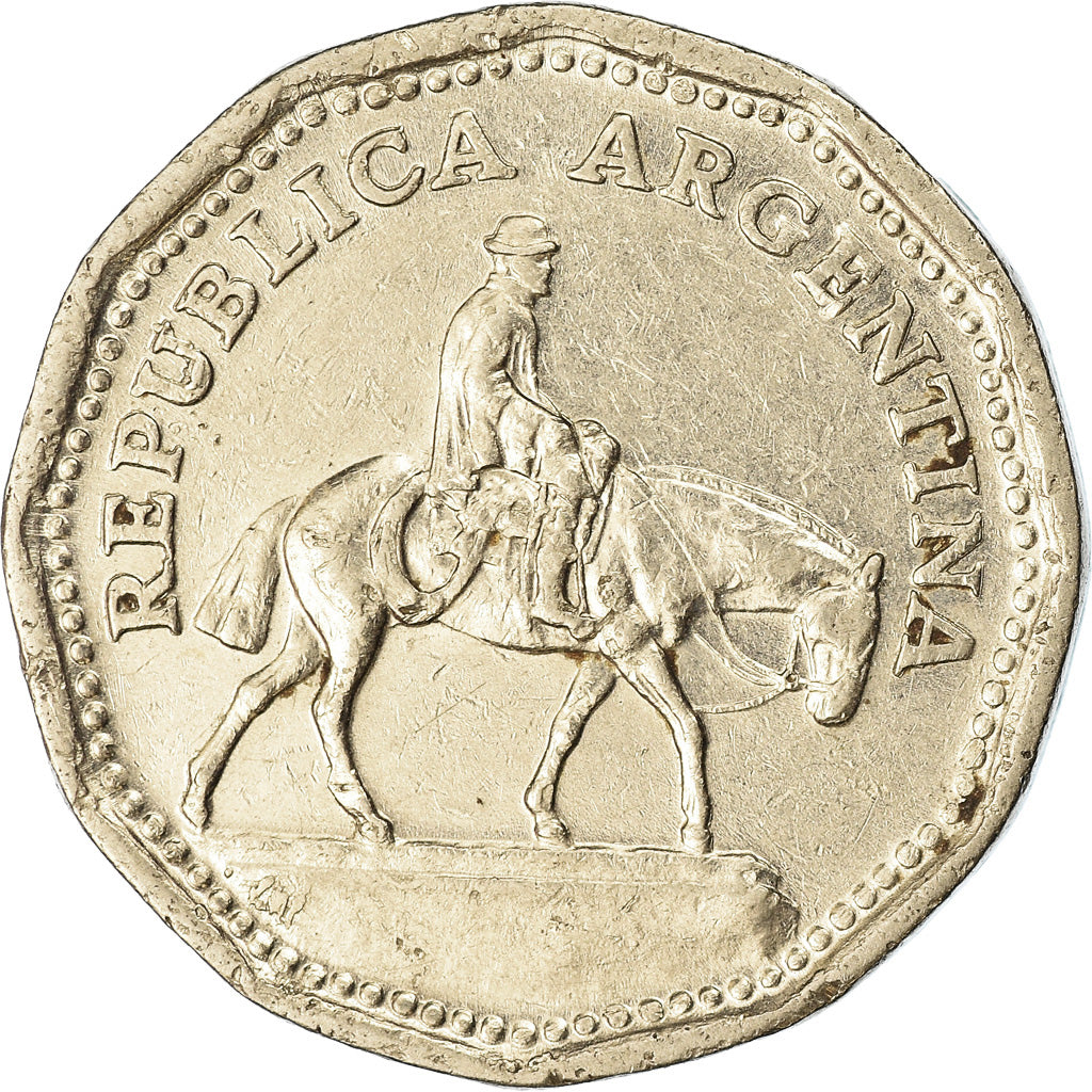 Moneda, Argentina, 10 Pesos, 1967, BC+, Níquel recubierto de acero, KM:60