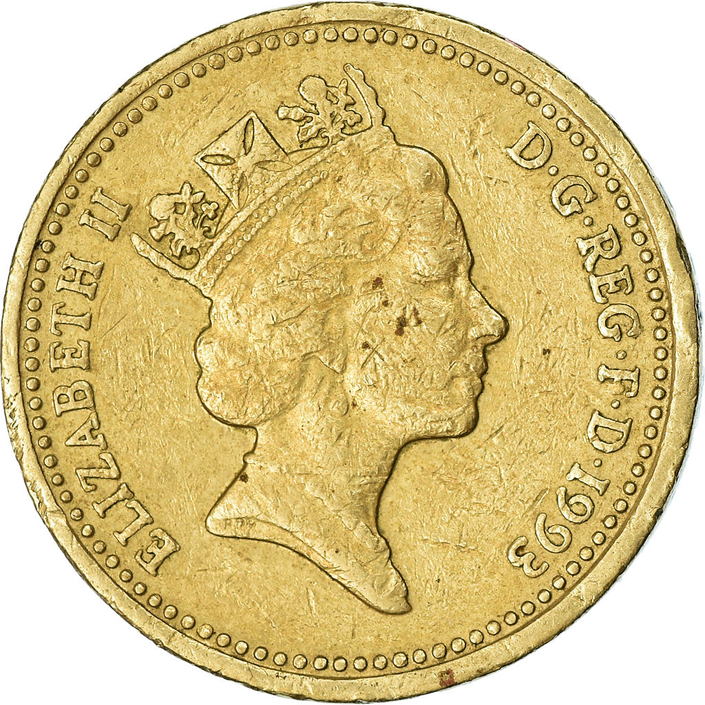 Coin, Great Britain, Elizabeth II, Pound, 1993, EF(40-45), Nickel-brass, KM:964