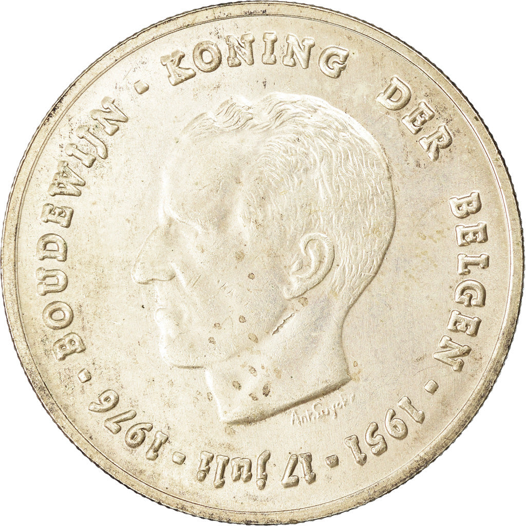 Coin, Belgium, 250 Francs, 250 Frank, 1976, Brussels, EF(40-45), Silver