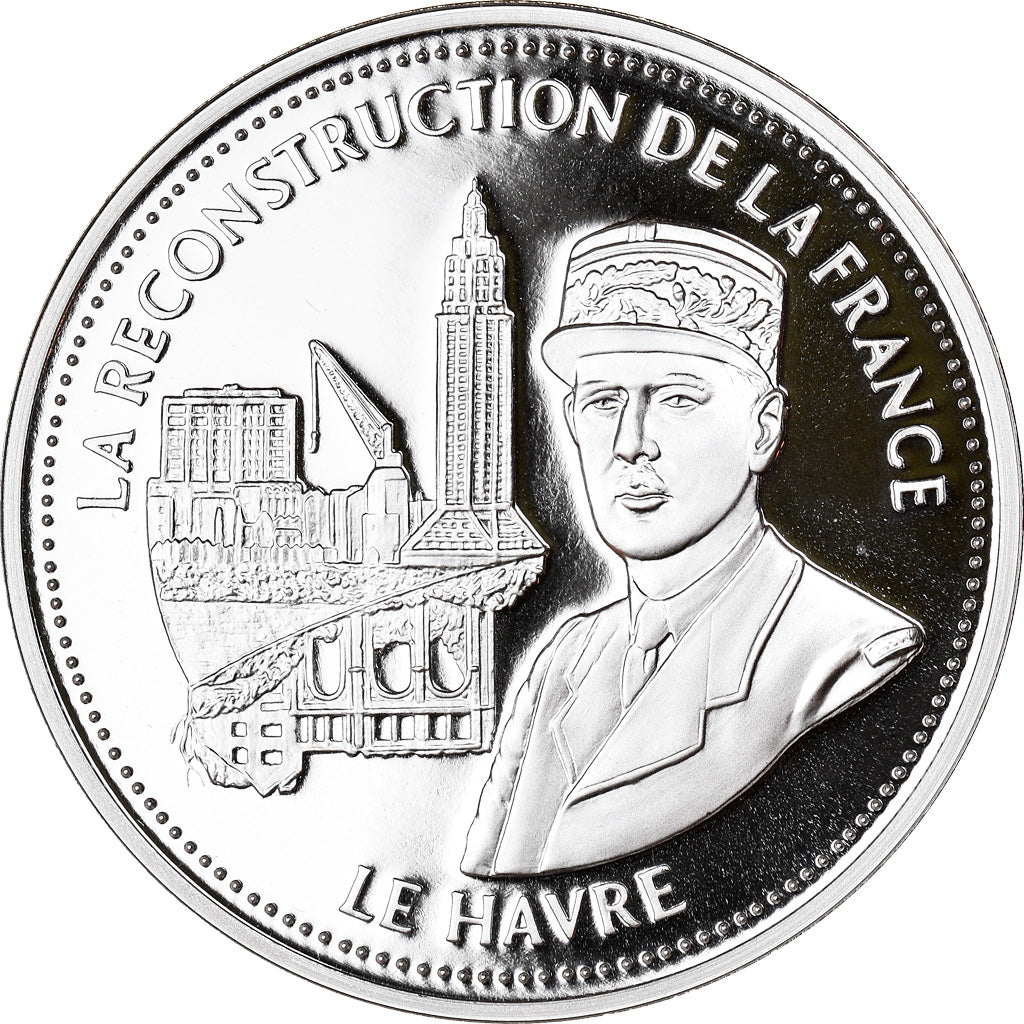 Francia, medalla, De Gaulle, La Reconstruction de la France, Politics, Society
