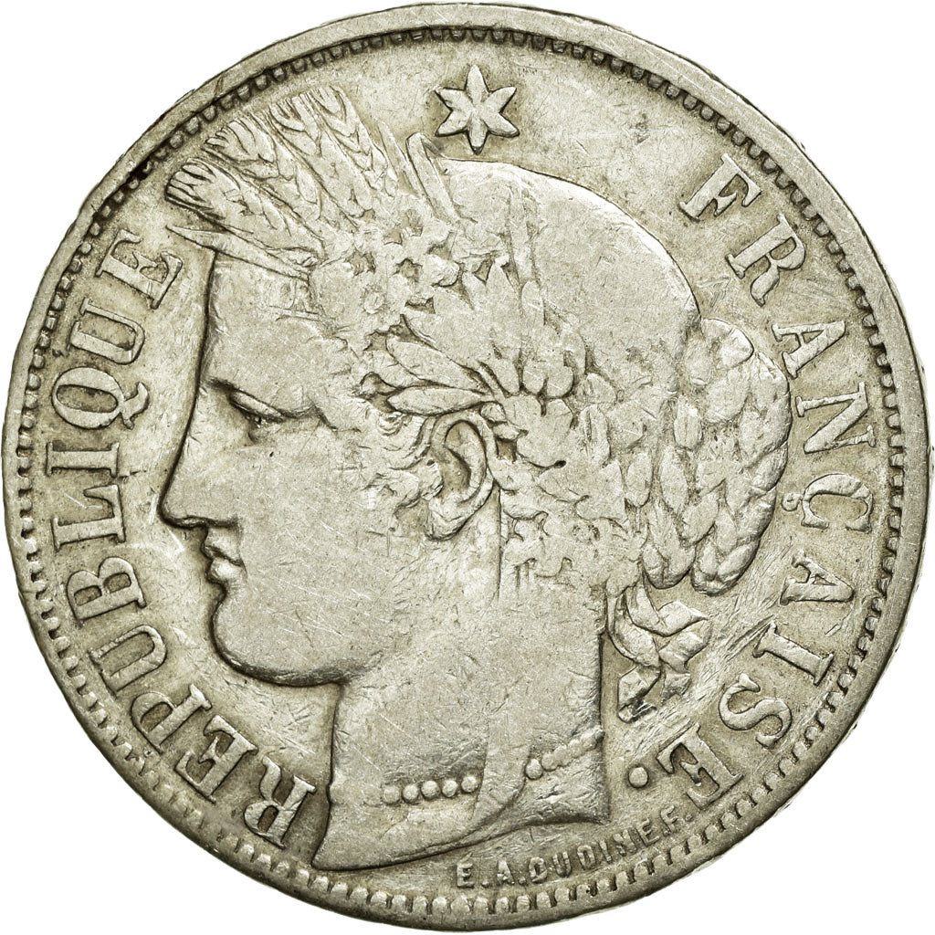 Monnaie, France, Cérès, 5 Francs, 1870, Bordeaux, TB+, Argent, KM:818.2