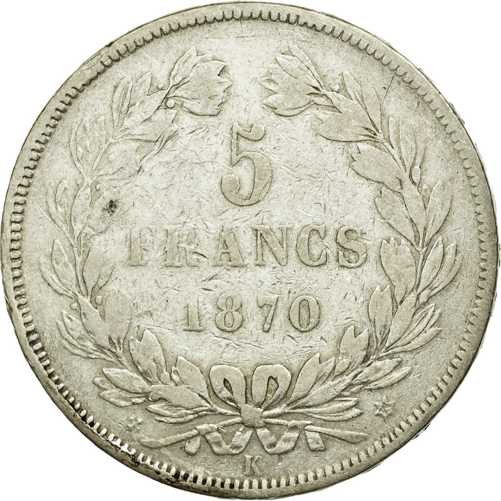 Monnaie, France, Cérès, 5 Francs, 1870, Bordeaux, TB+, Argent, KM:818.2