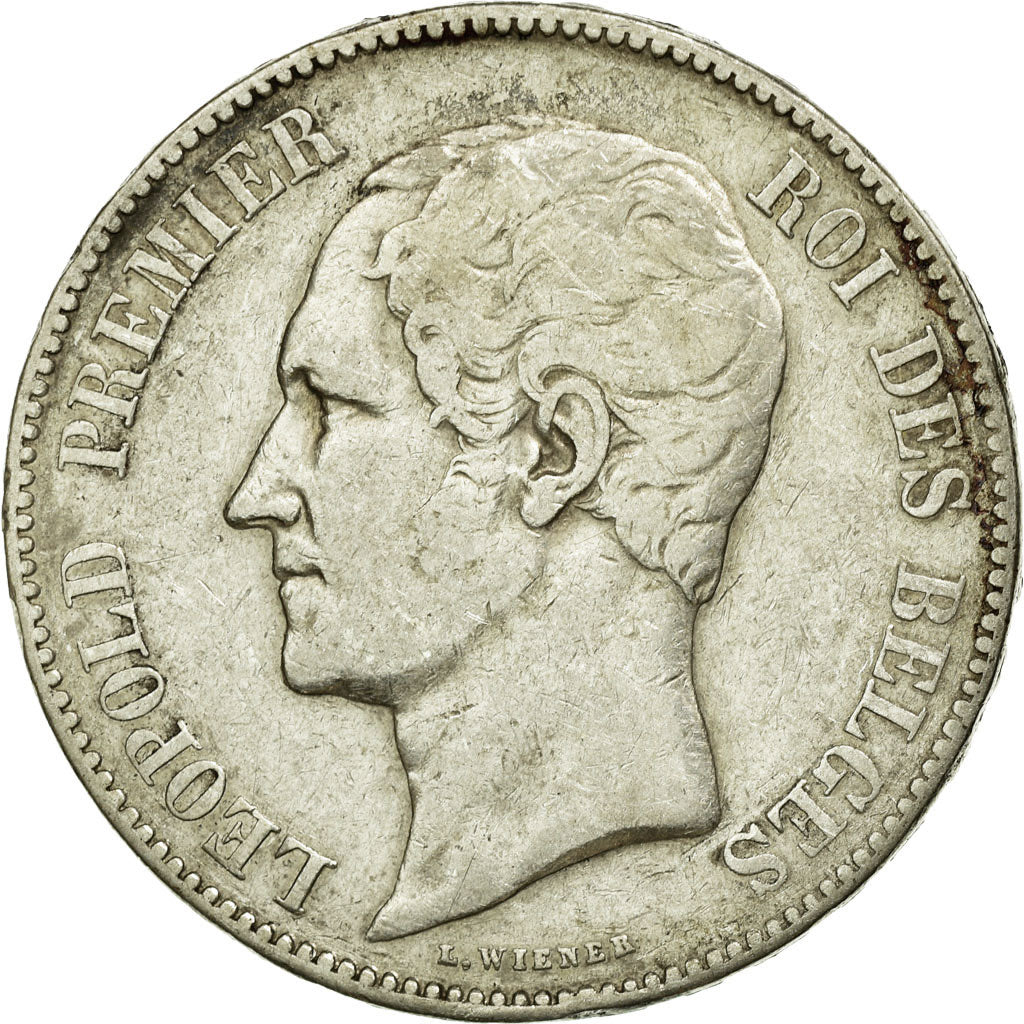 Coin, Belgium, Leopold I, 5 Francs, 5 Frank, 1851, VF(30-35), Silver, KM:17