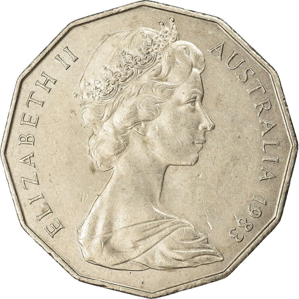 Coin, Australia, Elizabeth II, 50 Cents, 1983, EF(40-45), Copper-nickel, KM:68