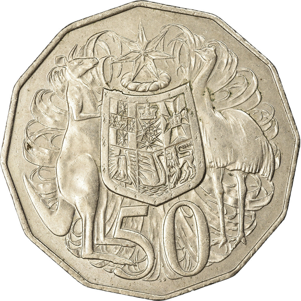 Coin, Australia, Elizabeth II, 50 Cents, 1983, EF(40-45), Copper-nickel, KM:68