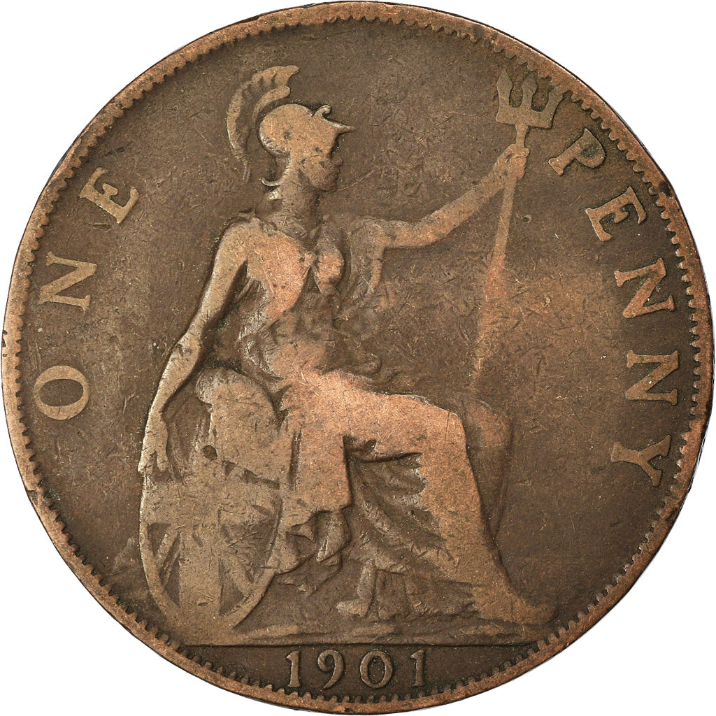 Münze, Großbritannien, Victoria, Penny, 1901, SGE+, Bronze, KM:790