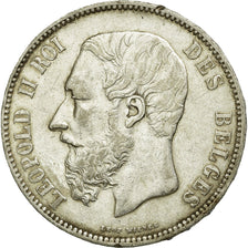 Coin, Belgium, Leopold II, 5 Francs, 5 Frank, 1868, EF(40-45), Silver, KM:24