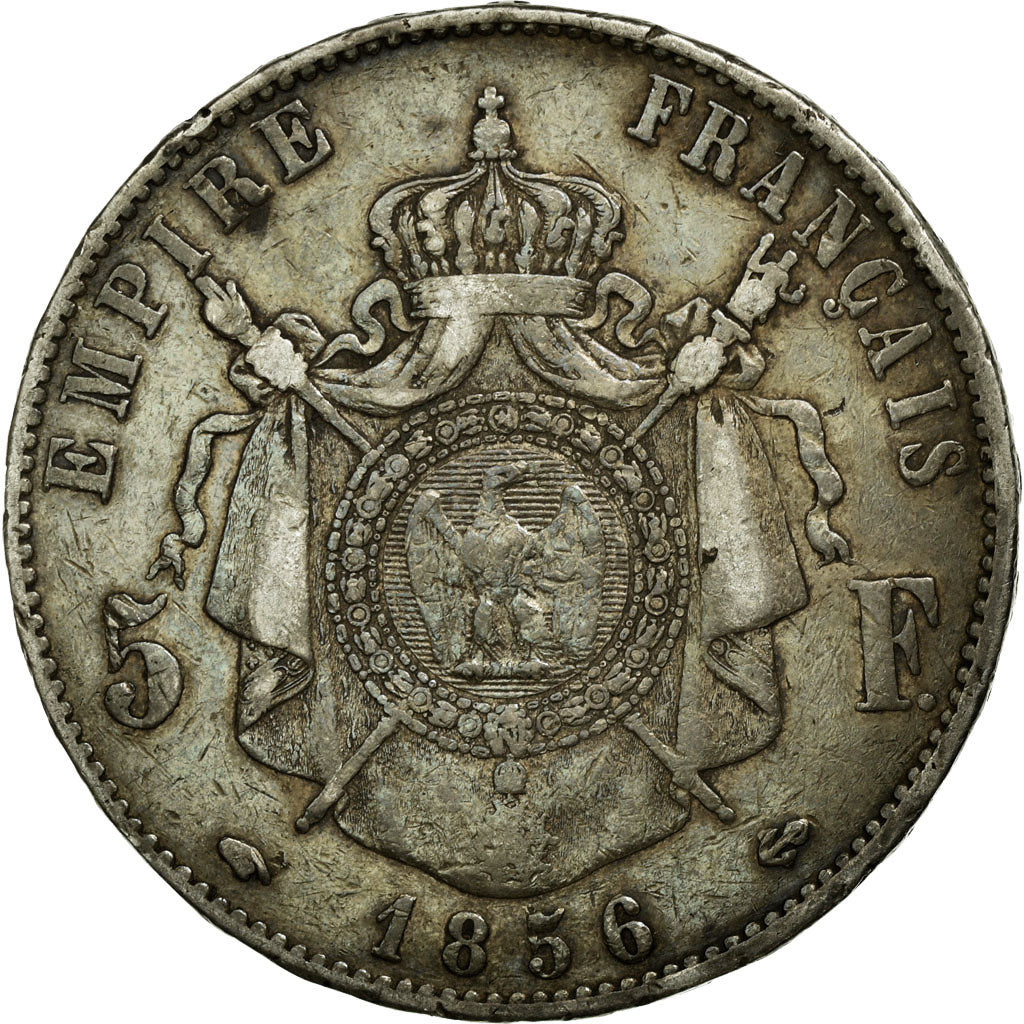 Munten, Frankrijk, Napoleon III, Napoléon III, 5 Francs, 1856, Paris, FR+