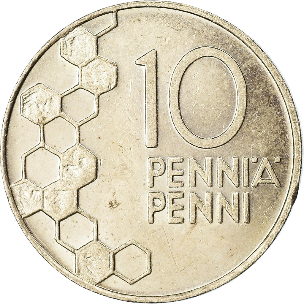 Münze, Finnland, 10 Pennia, 1992, SS, Copper-nickel, KM:65