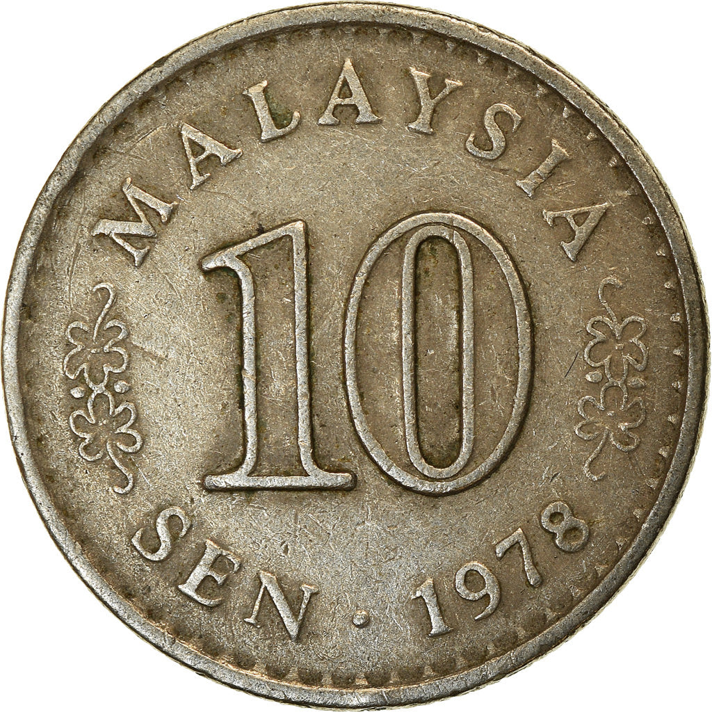 Malaysia, 10 Sen, 1978, Kupfer-Nickel, SS, KM:4