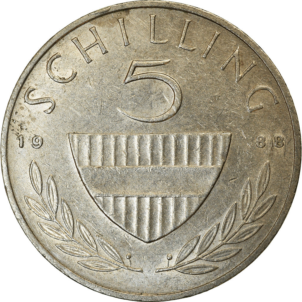 Moneta, Austria, 5 Schilling, 1988, EF(40-45), Miedź-Nikiel, KM:2889a