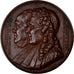 France, Médaille, FranklIn and Montyon, Maçonnique, 1833, Barre, TTB+, Bronze