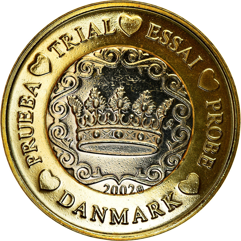 Danimarca, Euro, 2002, unofficial private coin, SPL, Bi-metallico
