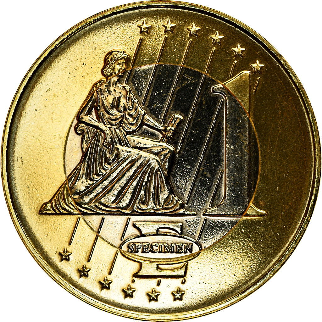 Danimarca, Euro, 2002, unofficial private coin, SPL, Bi-metallico
