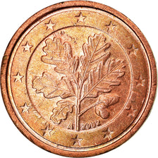 GERMANY - FEDERAL REPUBLIC, 2 Euro Cent, 2002, EF(40-45), Copper Plated Steel