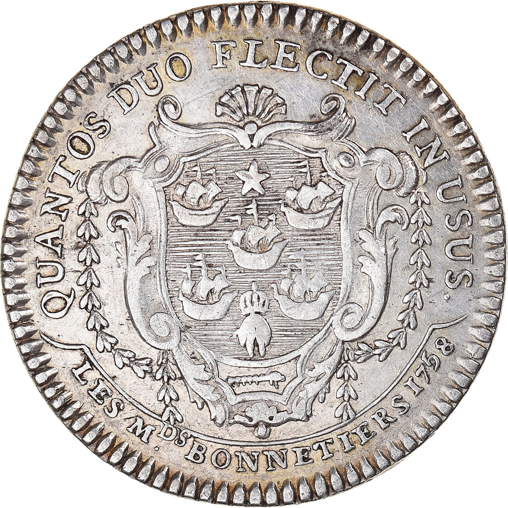 France, Jeton, Louis XV, Cinquième Corps des Marchands, Les Bonnetiers