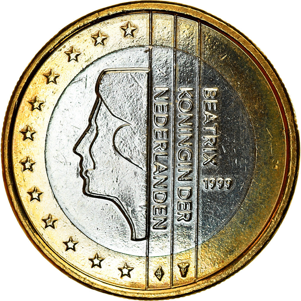 Nederland, Euro, 1999, ZF, Bi-Metallic, KM:240