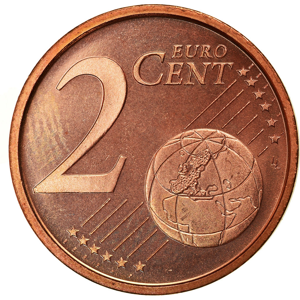 Espanha, 2 Euro Cent, 2004, AU(55-58), Aço Cromado a Cobre, KM:1041