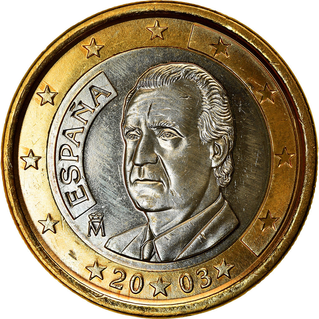 Spain, Euro, 2003, AU(55-58), Bi-Metallic, KM:1046