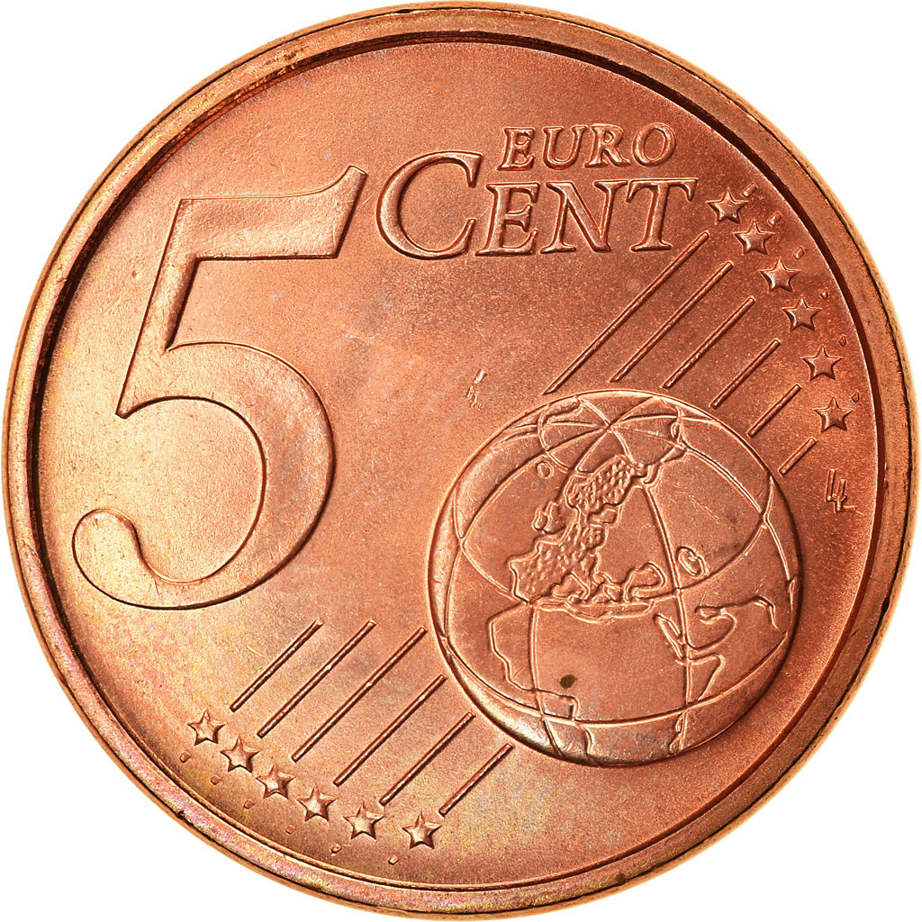 Italy, 5 Euro Cent, 2002, AU(55-58), Copper Plated Steel, KM:212