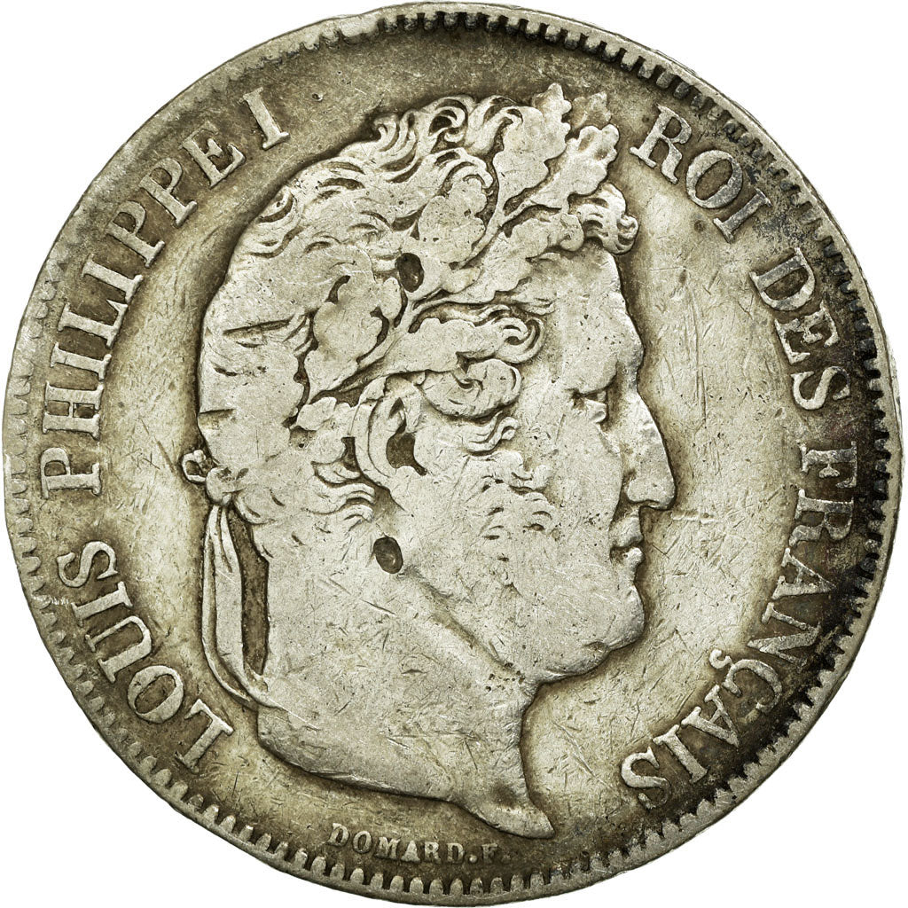 Coin, France, Louis-Philippe, 5 Francs, 1833, Bordeaux, VF(20-25), Silver