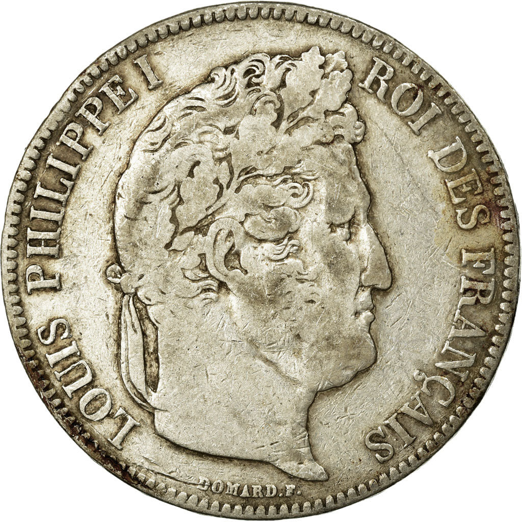 Coin, France, Louis-Philippe, 5 Francs, 1842, Bordeaux, VF(20-25), Silver