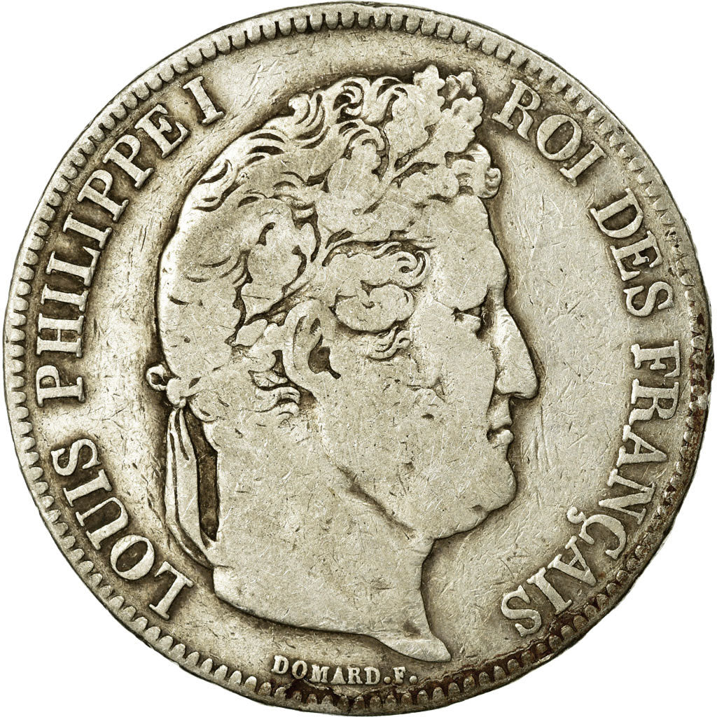 Coin, France, Louis-Philippe, 5 Francs, 1833, Lille, VF(20-25), Silver