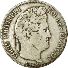 Coin, France, Louis-Philippe, 5 Francs, 1833, Lille, VF(20-25), Silver