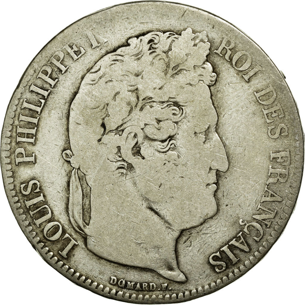 Munten, Frankrijk, Louis-Philippe, 5 Francs, 1834, Marseille, ZG+, Zilver