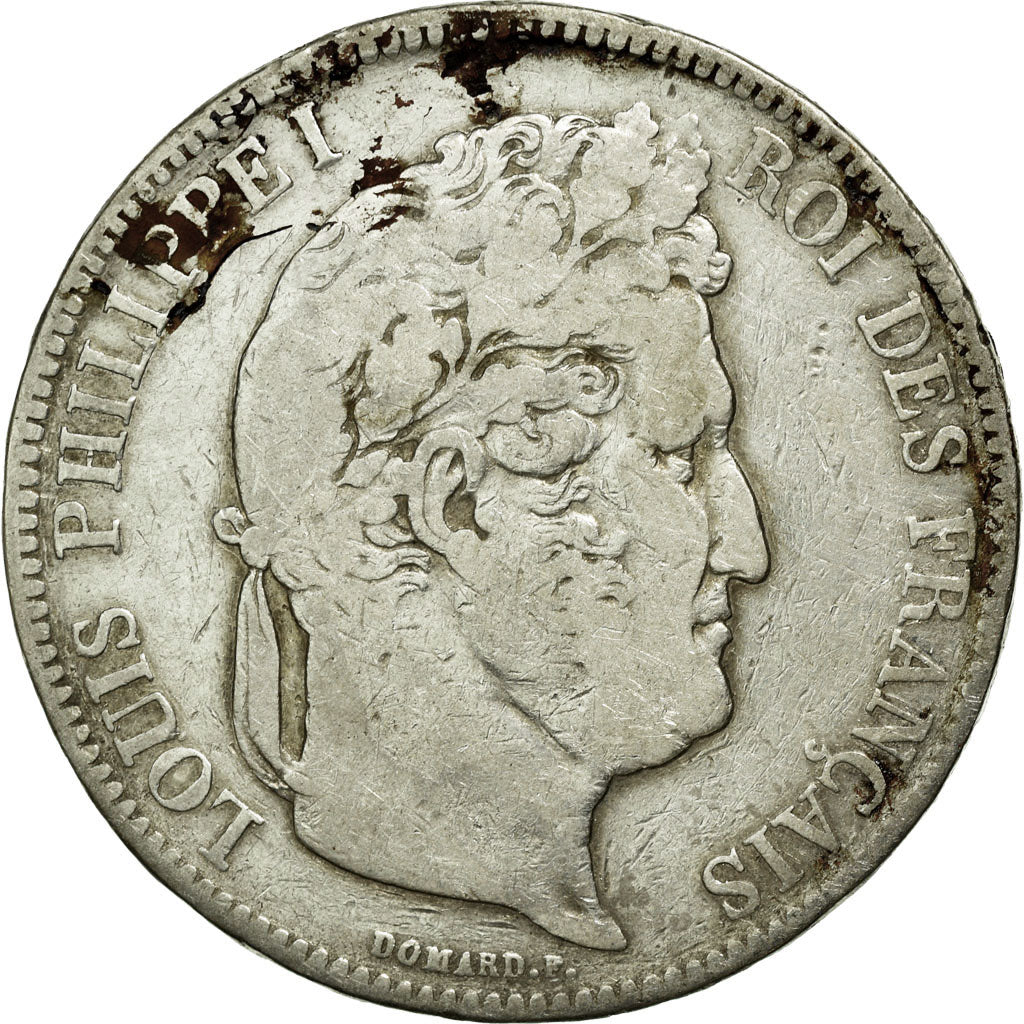 Coin, France, Louis-Philippe, 5 Francs, 1837, Lille, VF(20-25), Silver