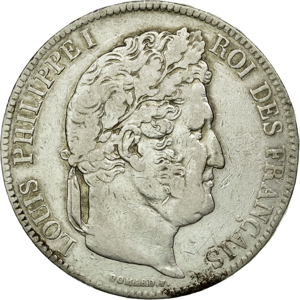 Münze, Frankreich, Louis-Philippe, 5 Francs, 1836, Rouen, S+, Silber, KM:749.2