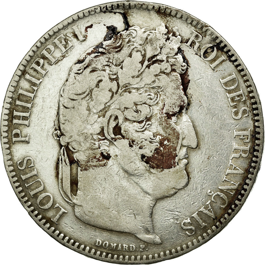 Moneta, Francia, Louis-Philippe, 5 Francs, 1843, Lille, MB, Argento, KM:749.13