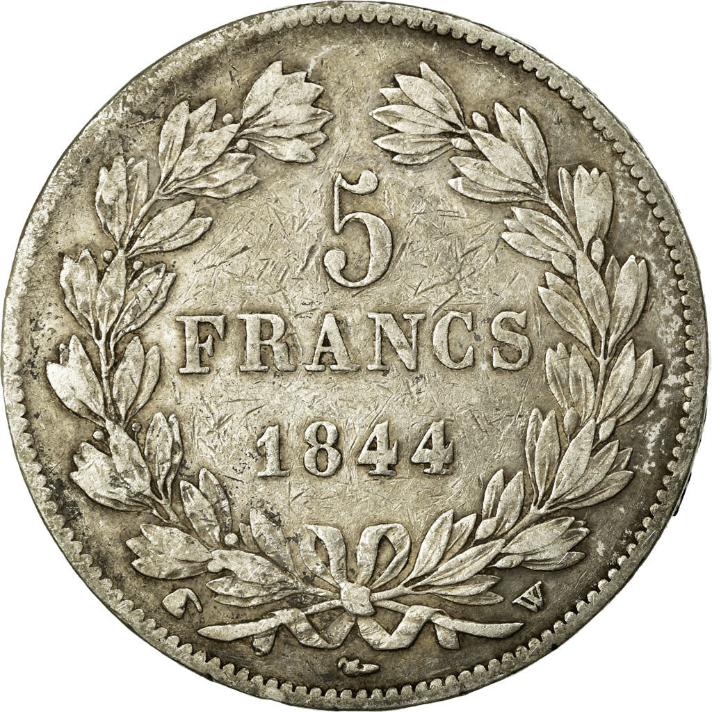 Coin, France, Louis-Philippe, 5 Francs, 1844, Lille, VF(30-35), Silver
