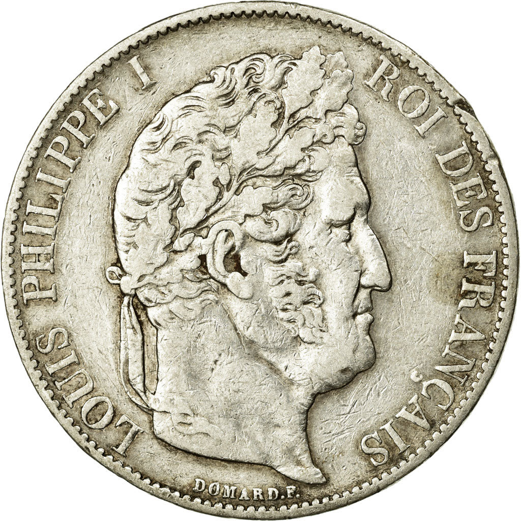 Coin, France, Louis-Philippe, 5 Francs, 1847, Paris, VF(30-35), Silver