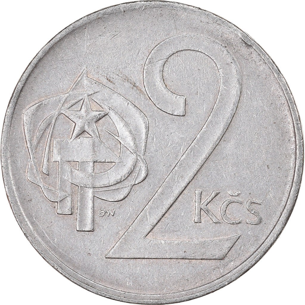 Moneda, Checoslovaquia, 2 Koruny, 1982, MBC, Cobre - níquel, KM:75