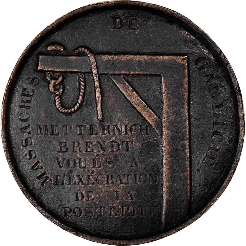 France, Médaille, Démocratie Française, Massacres de Gallicie, History, 1846