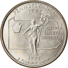 Monnaie, États-Unis, Pennsylvania, Quarter, 1999, U.S. Mint, Philadelphie, TTB