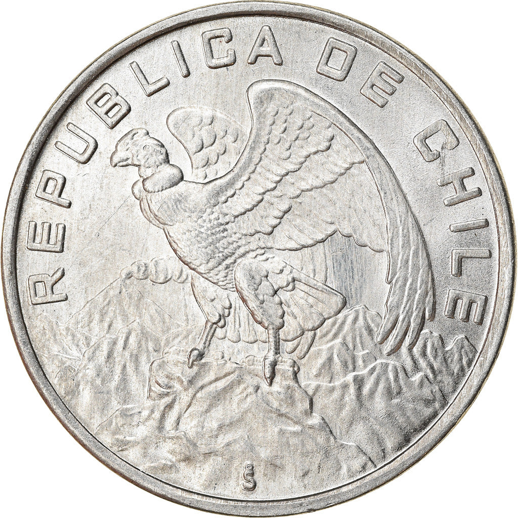 Coin, Chile, 10 Escudos, 1974, AU(55-58), Aluminum, KM:200
