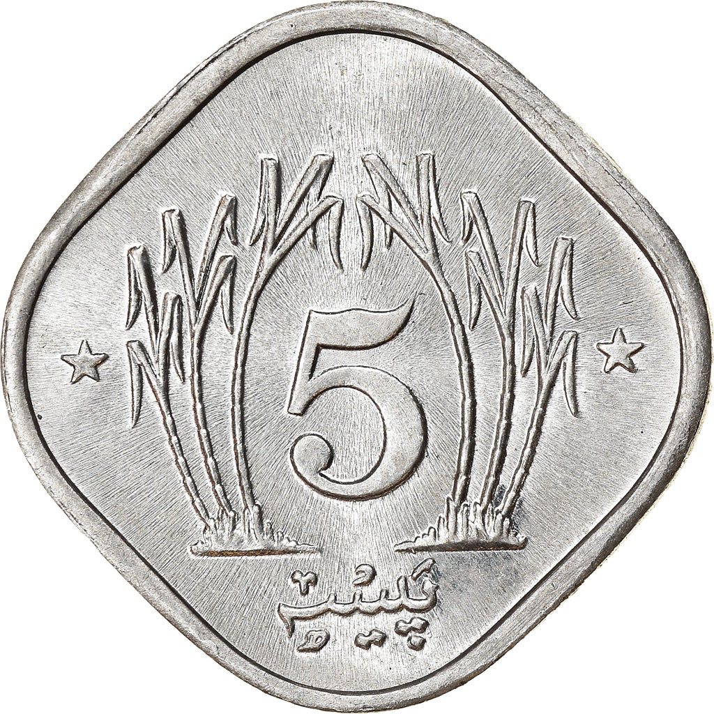Monnaie, Pakistan, 5 Paisa, 1989, TTB, Aluminium, KM:52
