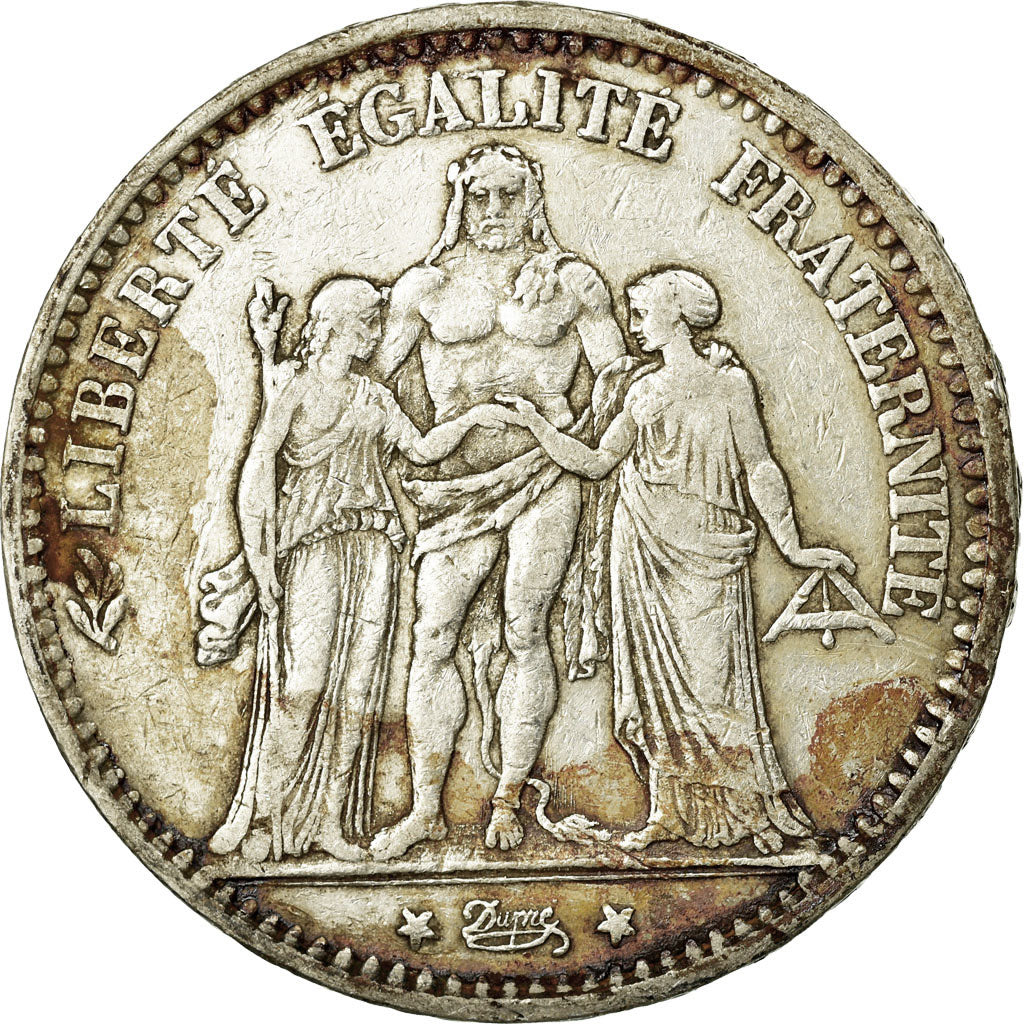 Coin, France, Hercule, 5 Francs, 1874, Bordeaux, EF(40-45), Silver, KM:820.2