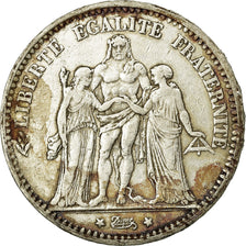 Coin, France, Hercule, 5 Francs, 1874, Bordeaux, EF(40-45), Silver, KM:820.2