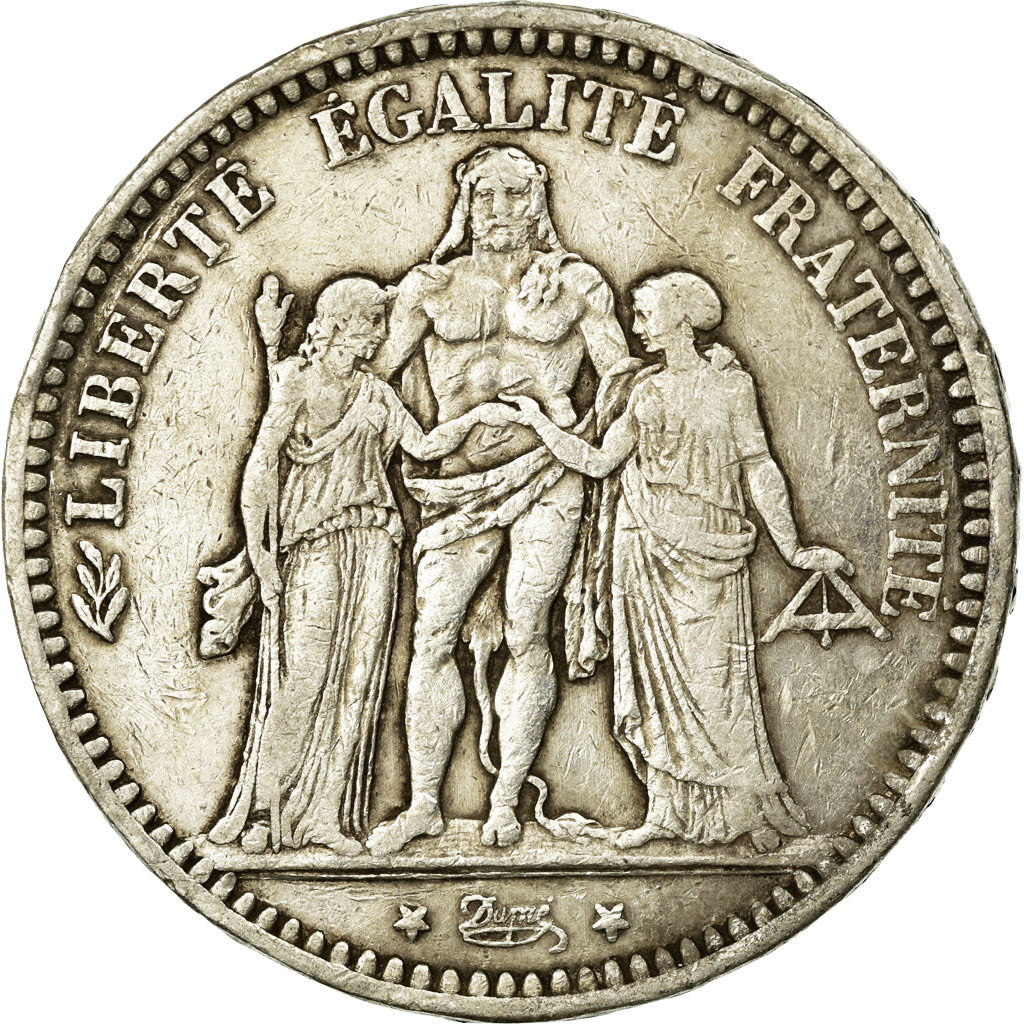 Monnaie, France, Hercule, 5 Francs, 1873, Bordeaux, TTB, Argent, KM:820.2