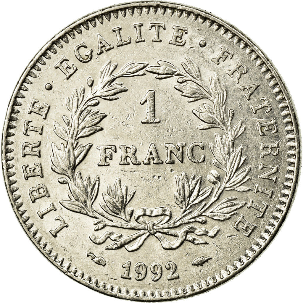 Coin, France, République, Franc, 1992, MS(60-62), Nickel, KM:1004.1