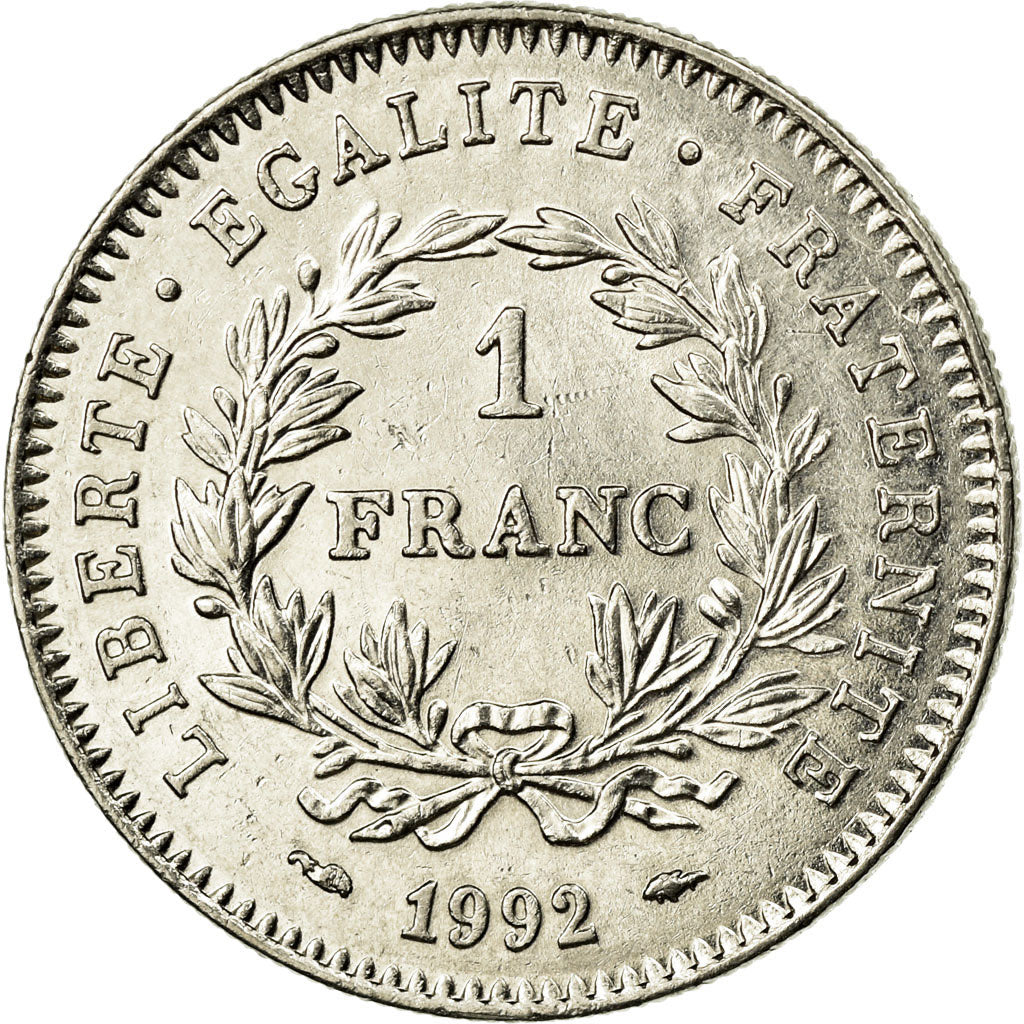 Coin, France, République, Franc, 1992, AU(55-58), Nickel, KM:1004.1