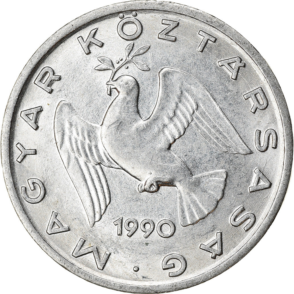 Monnaie, Hongrie, 10 Filler, 1990, Budapest, TTB, Aluminium, KM:675